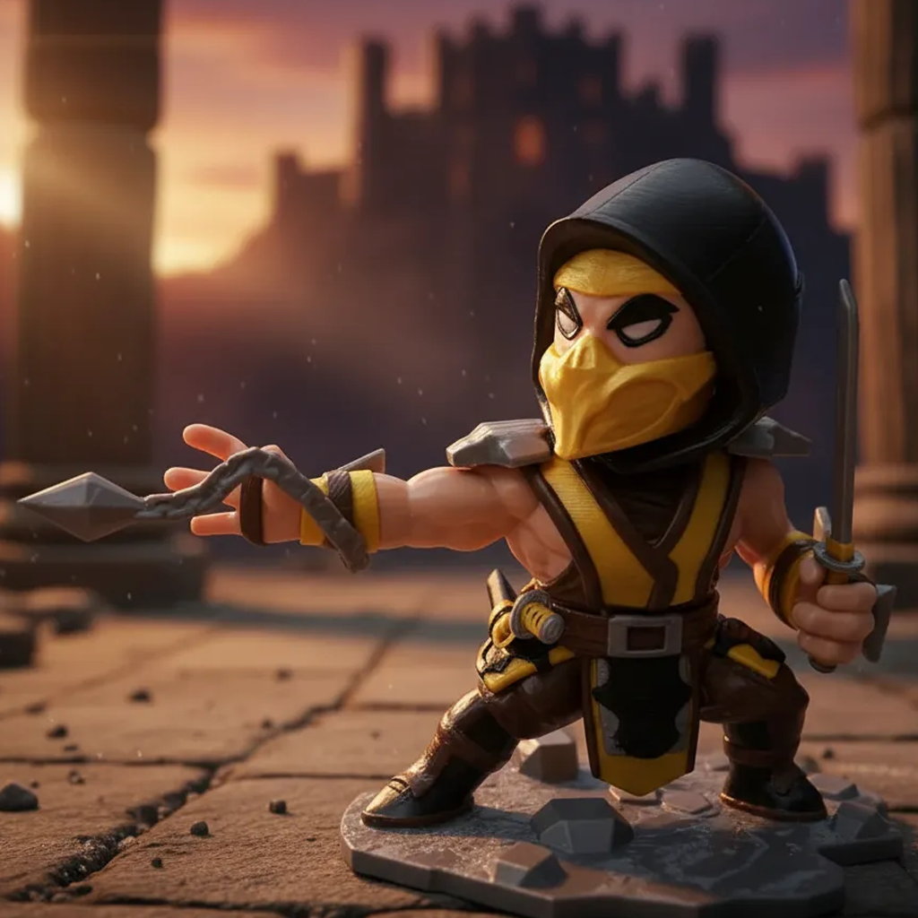 Figura Scorpion Mortal Kombat Chibi - Image 2