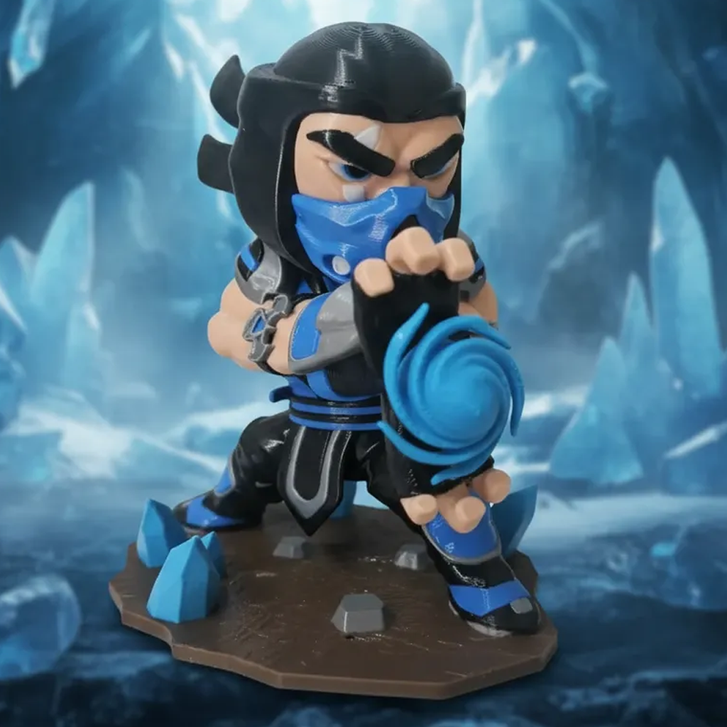Figura Sub Zero Mortal Kombat Chibi - Imagen 2